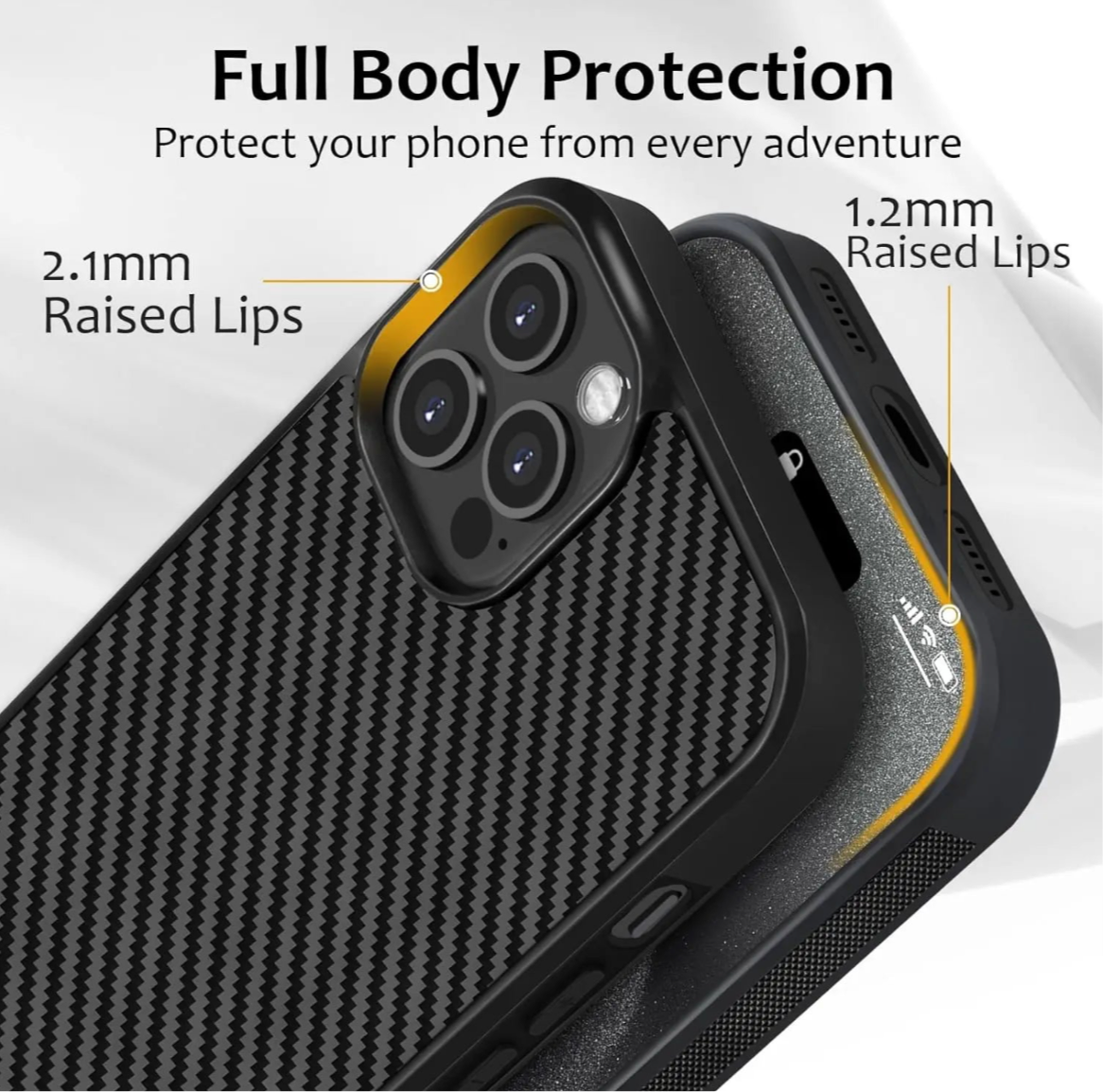 Purple Luxury Gloss Real Carbon Fiber Armor Shockproof Cover