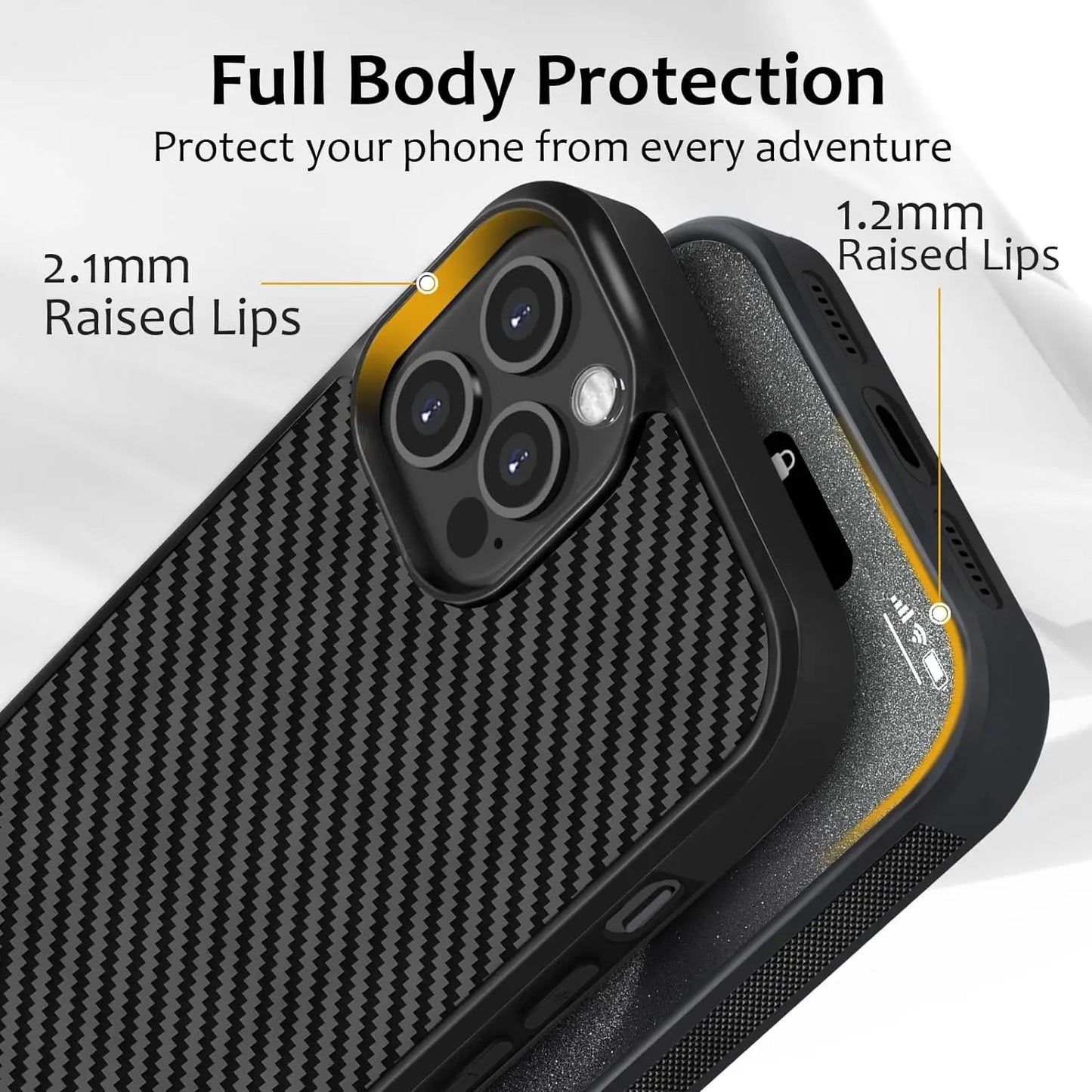 Red Luxury Gloss Real Carbon Fiber Armor Shockproof Cover